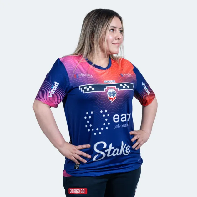 Camiseta Oficial de Competencia Femenino - Amix Tour Azul Alternativa